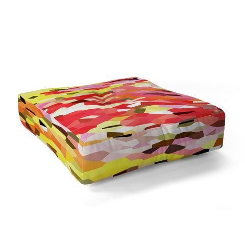 Rosie Brown Blooms Floor Pillow Square