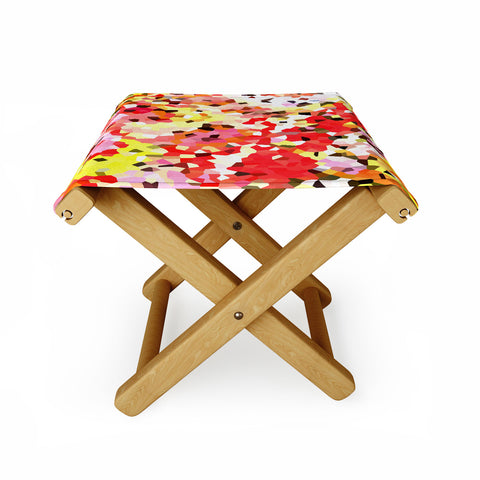 Rosie Brown Blooms Folding Stool