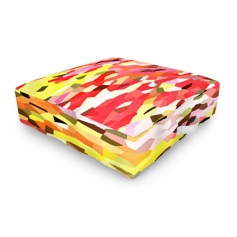 Rosie Brown Blooms Outdoor Floor Cushion