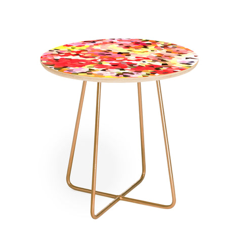 Rosie Brown Blooms Round Side Table