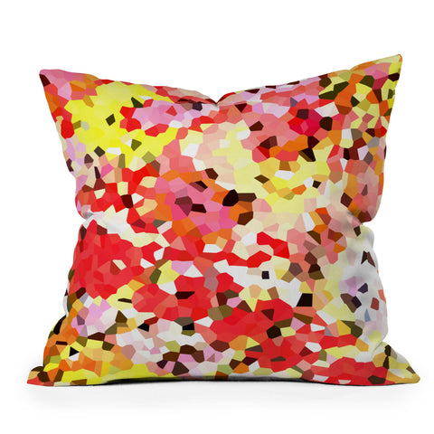Rosie Brown Blooms Throw Pillow