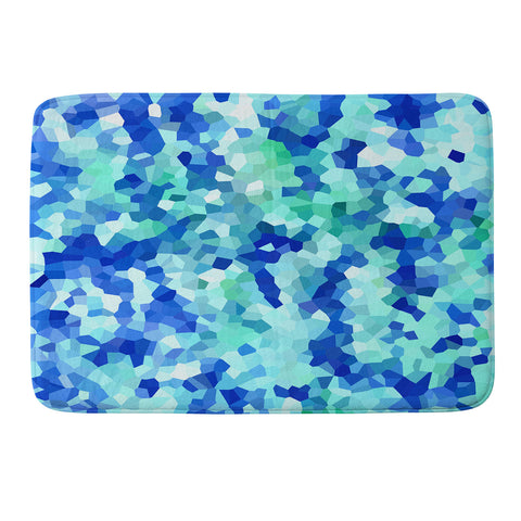 Rosie Brown Blue Chips Memory Foam Bath Mat