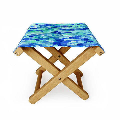 Rosie Brown Blue Chips Folding Stool