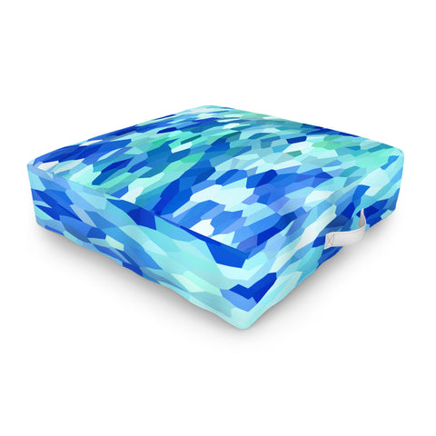 Rosie Brown Blue Chips Outdoor Floor Cushion