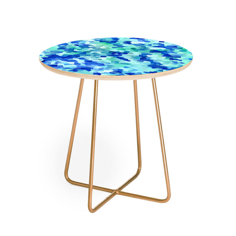 Rosie Brown Blue Chips Round Side Table
