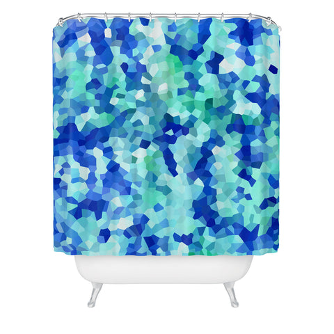 Rosie Brown Blue Chips Shower Curtain