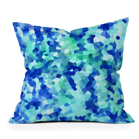 Rosie Brown Blue Chips Throw Pillow