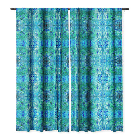Rosie Brown Blue Grotto Blackout Window Curtain