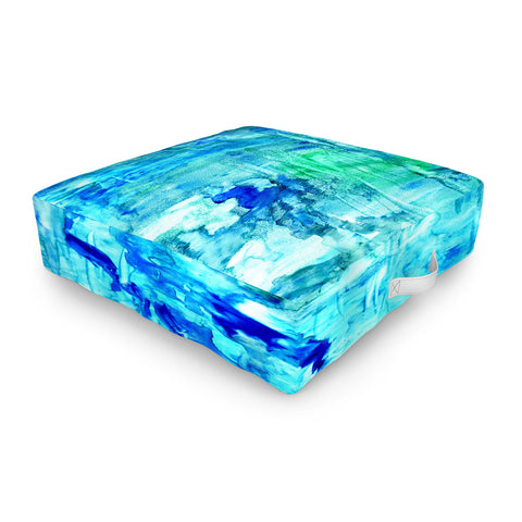 Rosie Brown Blue Grotto Outdoor Floor Cushion