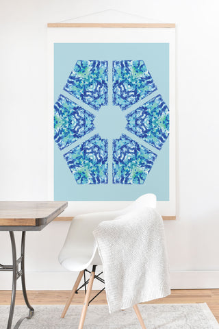 Rosie Brown Blue Hexagone Art Print And Hanger