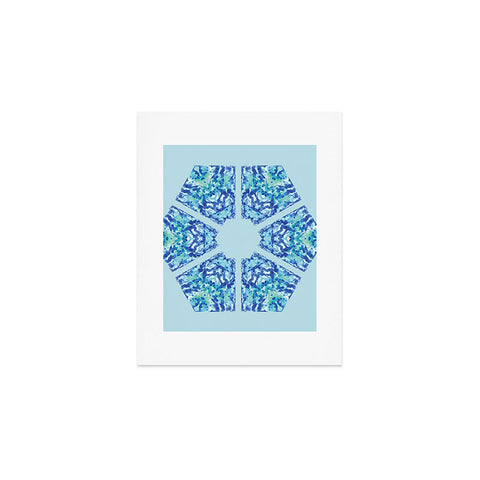 Rosie Brown Blue Hexagone Art Print