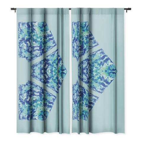 Rosie Brown Blue Hexagone Blackout Non Repeat