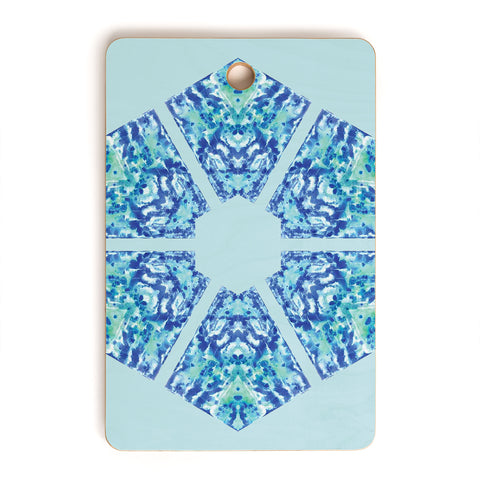 Rosie Brown Blue Hexagone Cutting Board Rectangle