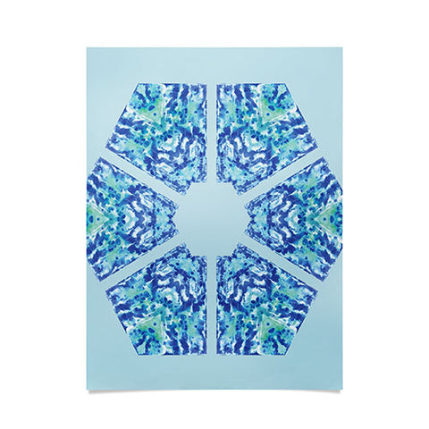 Rosie Brown Blue Hexagone Poster
