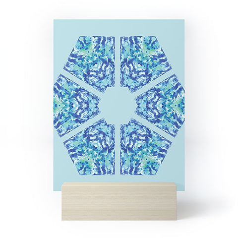 Rosie Brown Blue Hexagone Mini Art Print