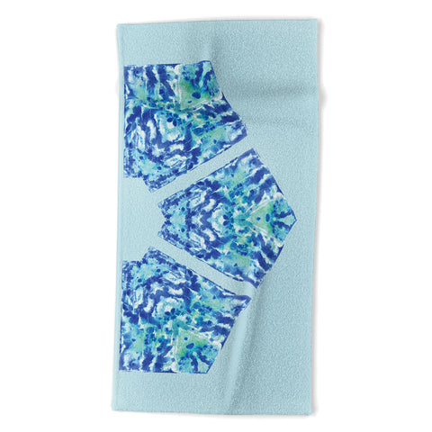 Rosie Brown Blue Hexagone Beach Towel