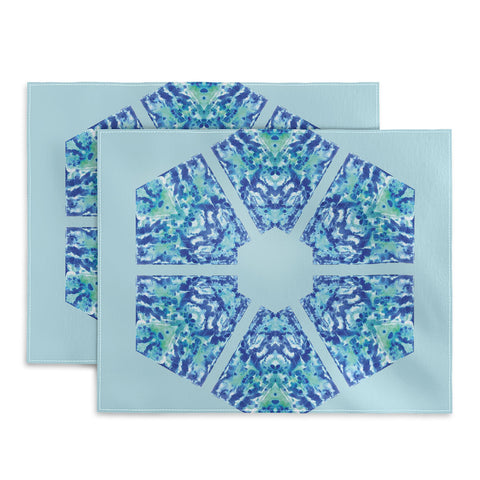 Rosie Brown Blue Hexagone Placemat