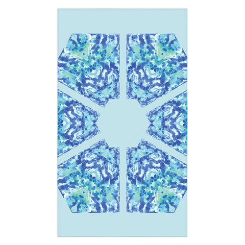 Rosie Brown Blue Hexagone Tablecloth