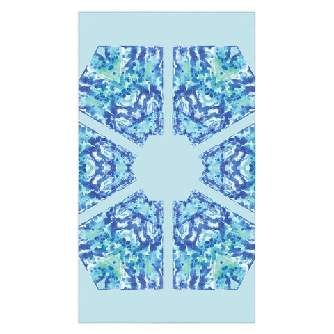 Rosie Brown Blue Hexagone Tablecloth