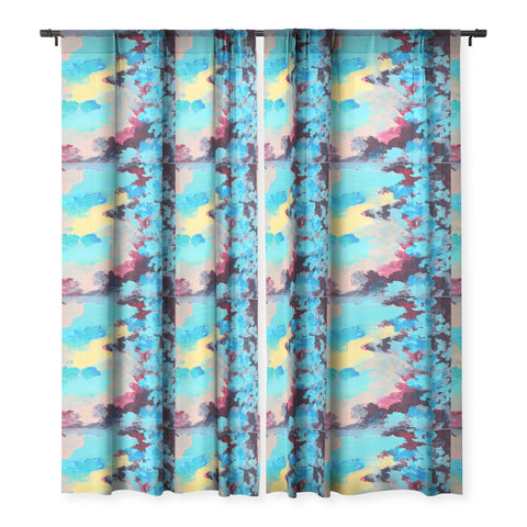 Rosie Brown Blue Ivy Sheer Window Curtain