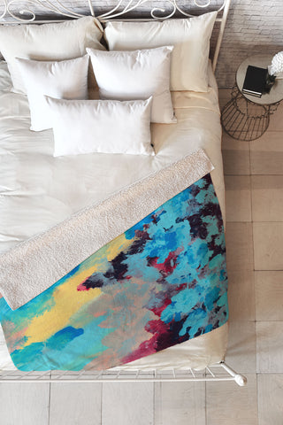 Rosie Brown Blue Ivy Fleece Throw Blanket