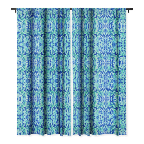 Rosie Brown Blue On Blue Blackout Window Curtain