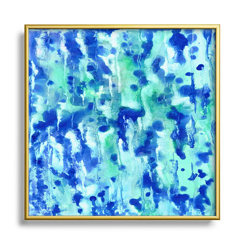 Rosie Brown Blue On Blue Metal Square Framed Art Print