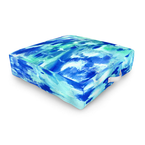 Rosie Brown Blue On Blue Outdoor Floor Cushion