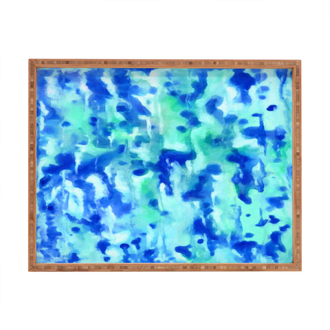 Rosie Brown Blue On Blue Rectangular Tray