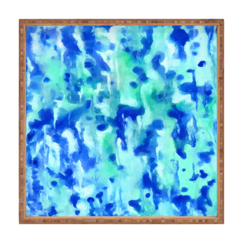 Rosie Brown Blue On Blue Square Tray