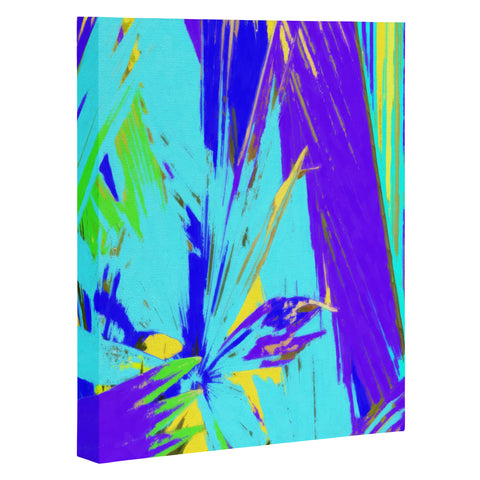 Rosie Brown Blue Palms 1 Art Canvas