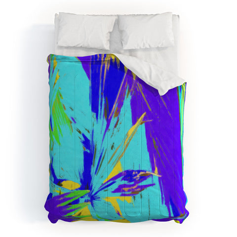 Rosie Brown Blue Palms 1 Comforter