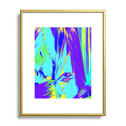 Rosie Brown Blue Palms 1 Metal Framed Art Print