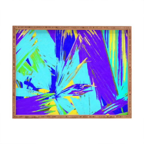 Rosie Brown Blue Palms 1 Rectangular Tray