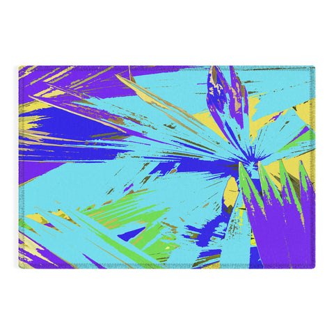 Rosie Brown Blue Palms 1 Outdoor Rug