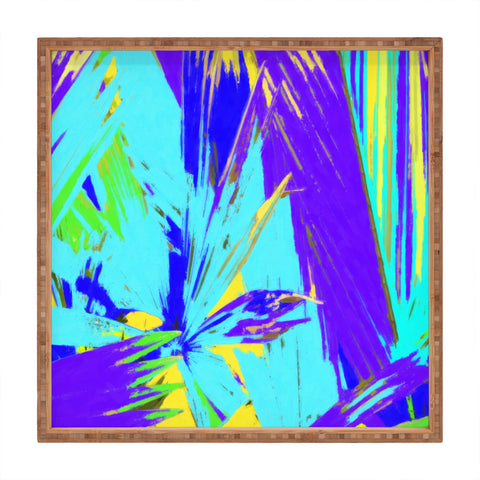Rosie Brown Blue Palms 1 Square Tray