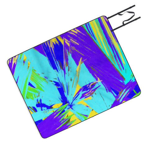 Rosie Brown Blue Palms 1 Picnic Blanket