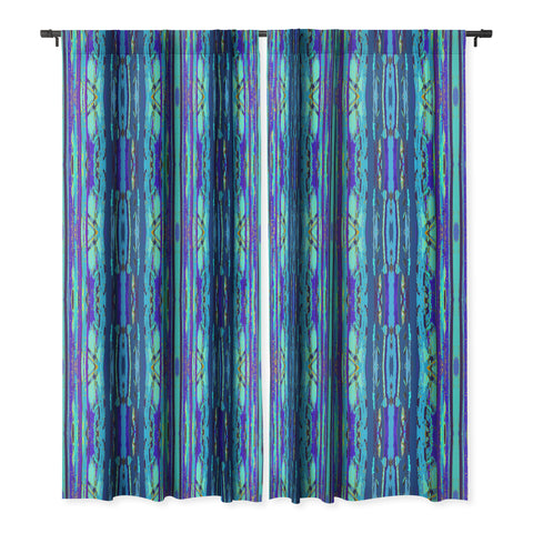 Rosie Brown Blue Palms 2 Blackout Window Curtain