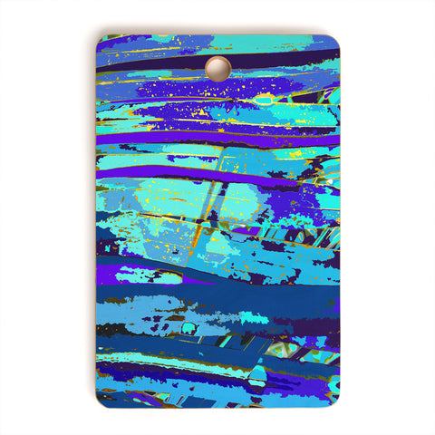 Rosie Brown Blue Palms 2 Cutting Board Rectangle
