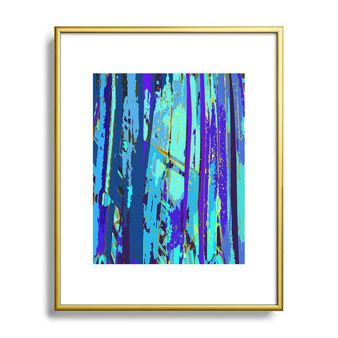 Rosie Brown Blue Palms 2 Metal Framed Art Print