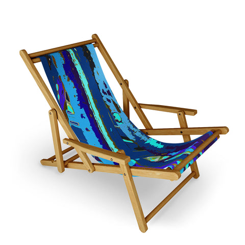 Rosie Brown Blue Palms 2 Sling Chair
