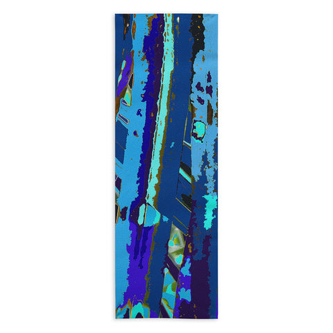 Rosie Brown Blue Palms 2 Yoga Towel