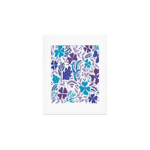 Rosie Brown Blue Spring Floral Art Print