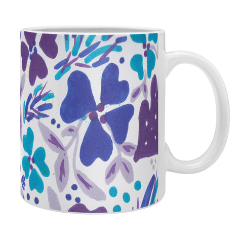 Rosie Brown Blue Spring Floral Coffee Mug