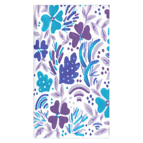 Rosie Brown Blue Spring Floral Tablecloth