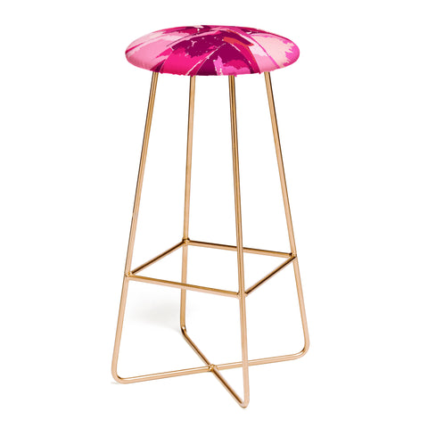 Rosie Brown Blushing Bromeliad Bar Stool