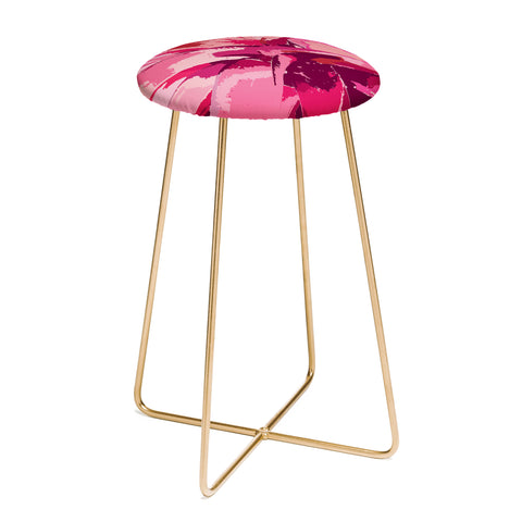 Rosie Brown Blushing Bromeliad Counter Stool