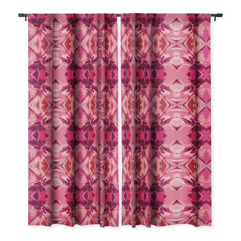 Rosie Brown Blushing Bromeliad Blackout Window Curtain