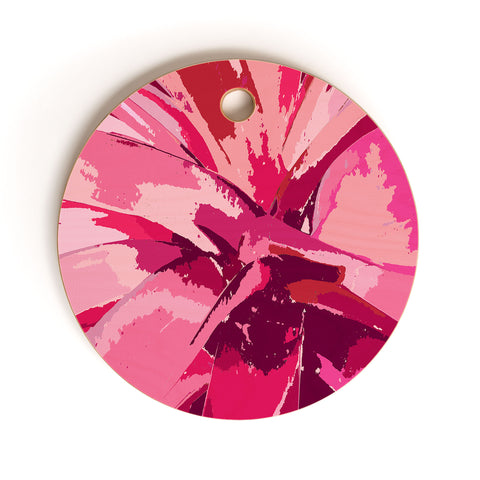 Rosie Brown Blushing Bromeliad Cutting Board Round