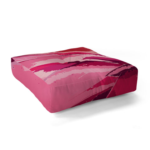 Rosie Brown Blushing Bromeliad Floor Pillow Square